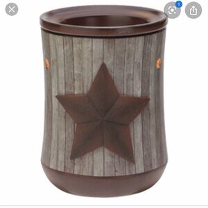 Scentsy Rustic Lone Star Warmer in Brown and Gray